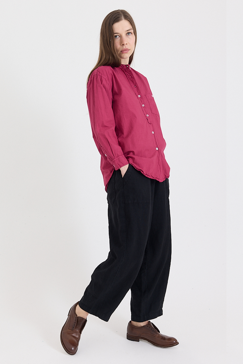 Metta - Italy Collarless Shirt - Cotton Poplin