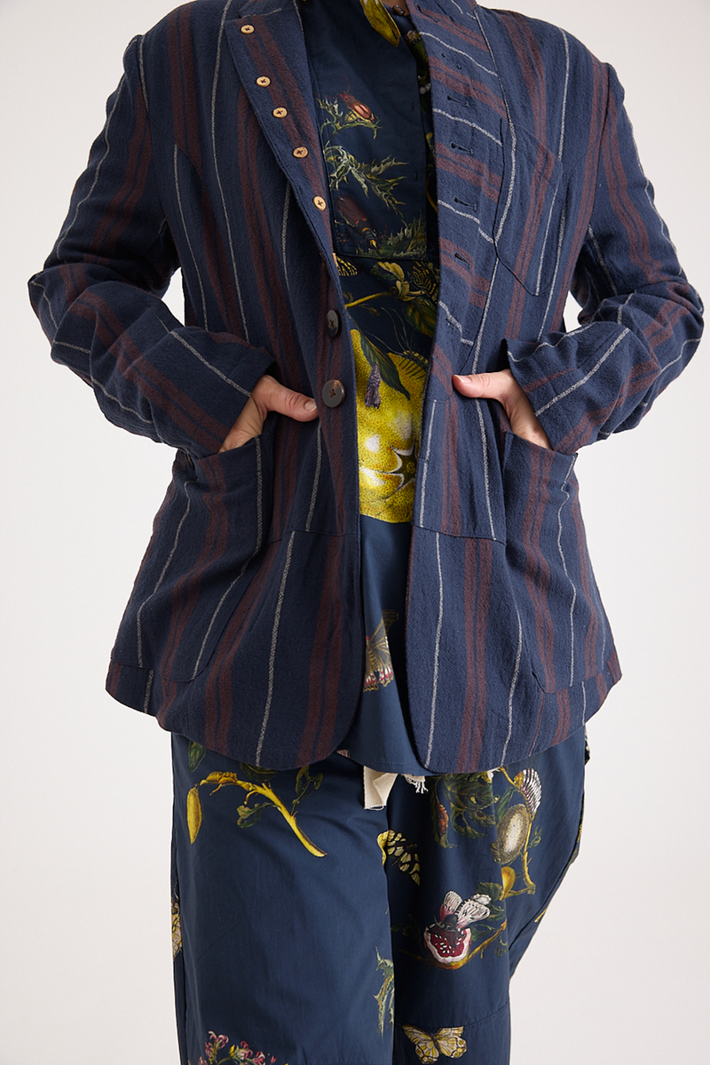 Aleksandr Manamis - Jacket - Red/Blue Striped