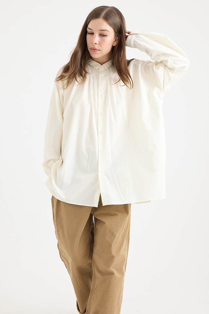 トップス kaval Wide gather blouse Kaval - Wide Gather Blouse - Natural – Scarlet Jones