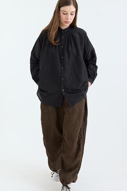 Kaval - Wide Gather Blouse - Cotton/Linen