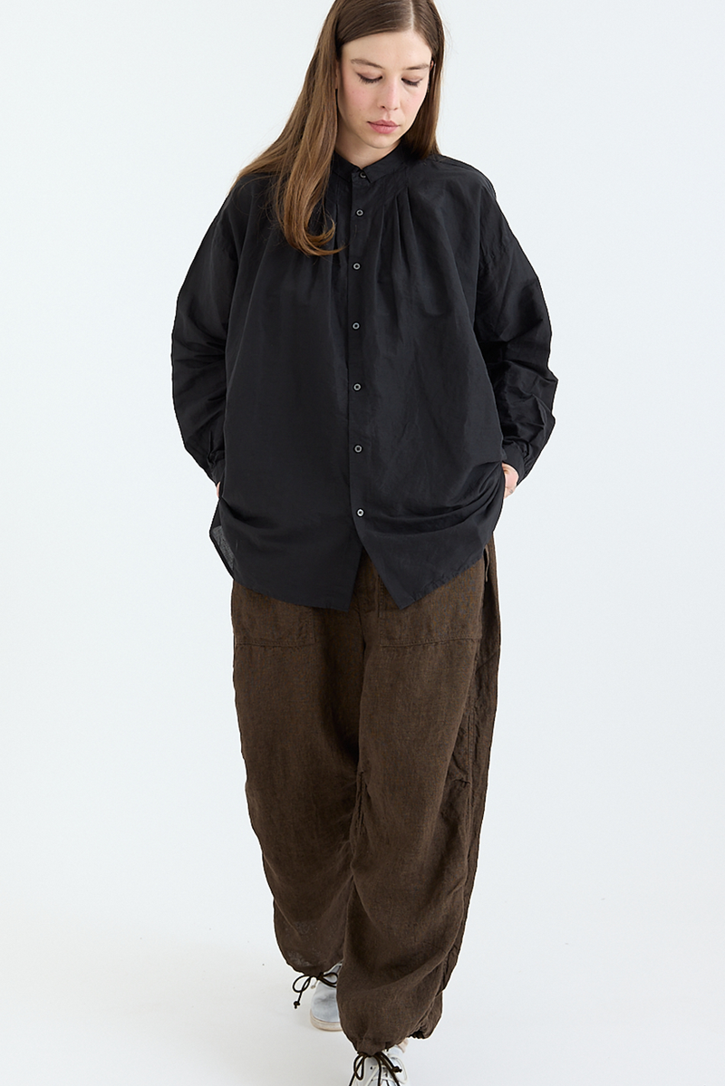 Kaval - Wide Gather Blouse - Cotton/Linen