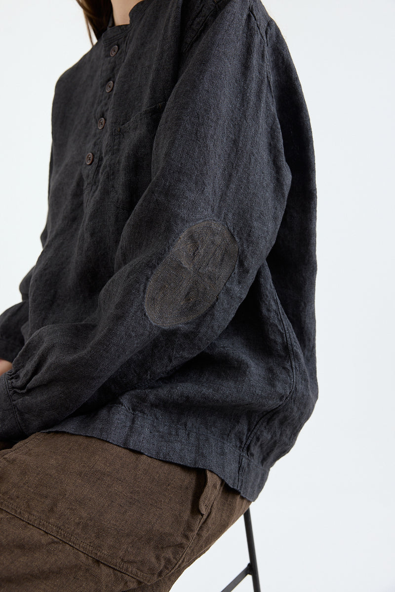 Kaval - Henry Neck Blouse - Washed Linen