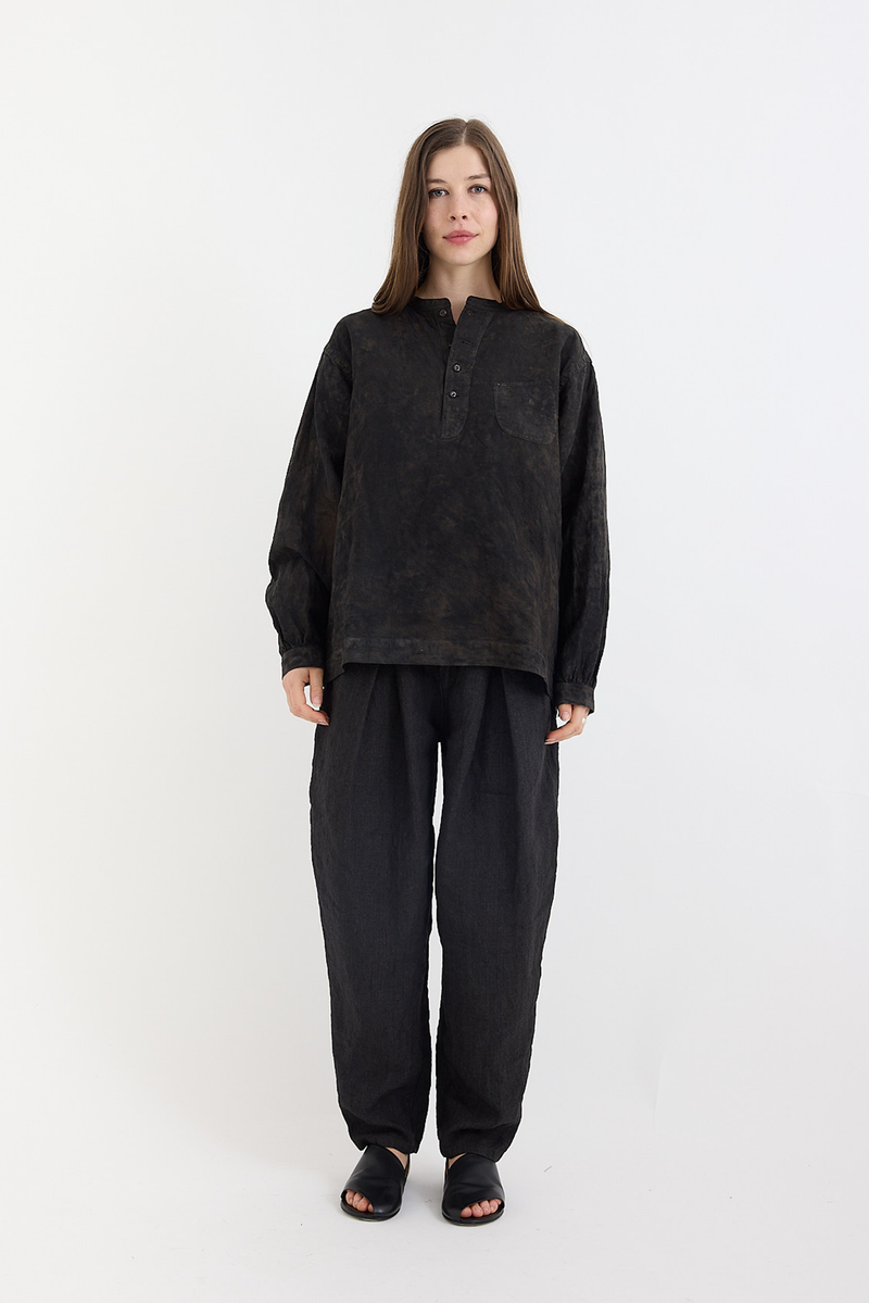 Kaval - Henry neck blouse - Ash Glaze
