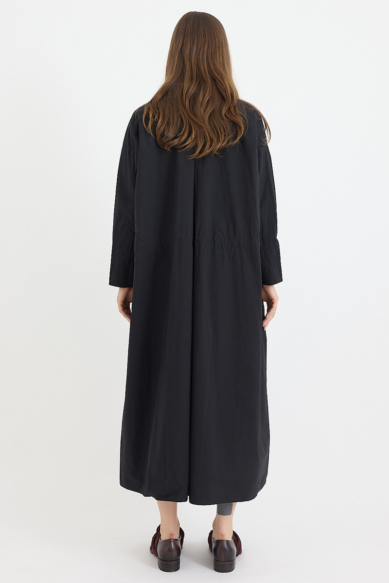 Kaval - Stand Collar Pullover Dress - Typewriter Cotton