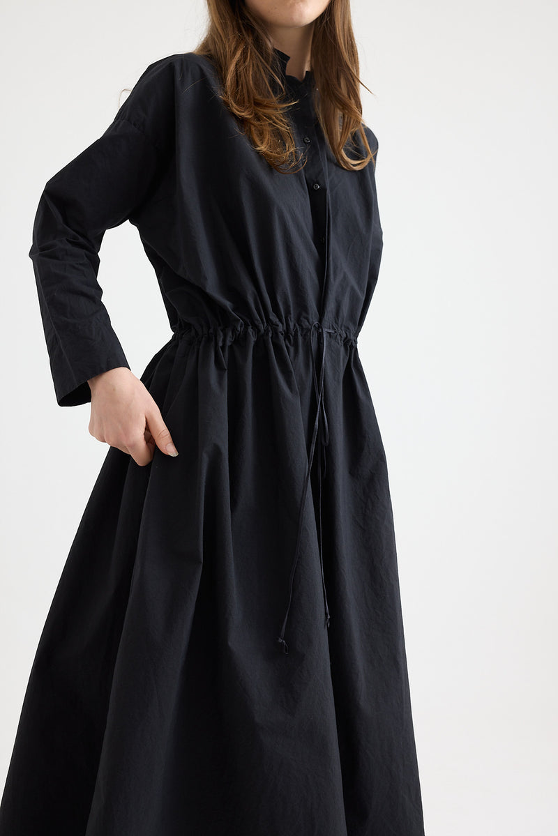 Kaval - Stand Collar Pullover Dress - Typewriter Cotton