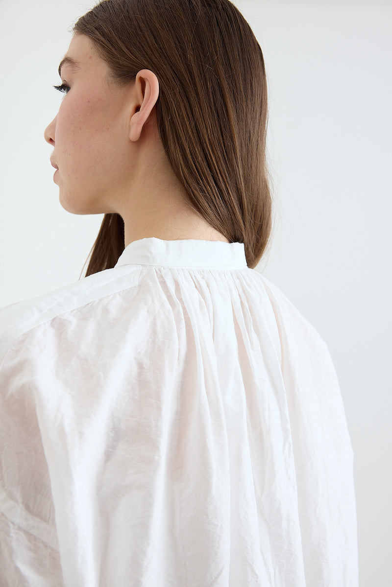 Kaval - Wide Gather Blouse - Cotton/Linen