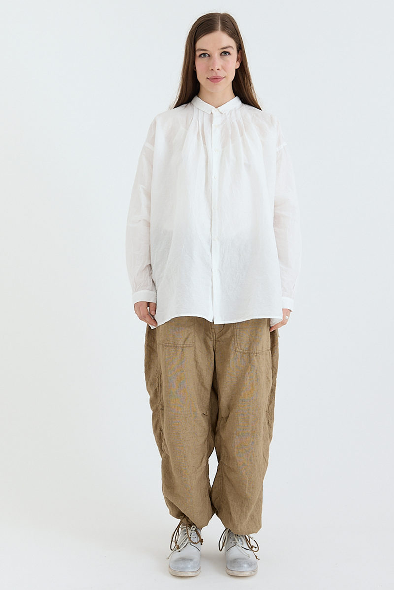 Kaval - Wide Gather Blouse - Cotton/Linen