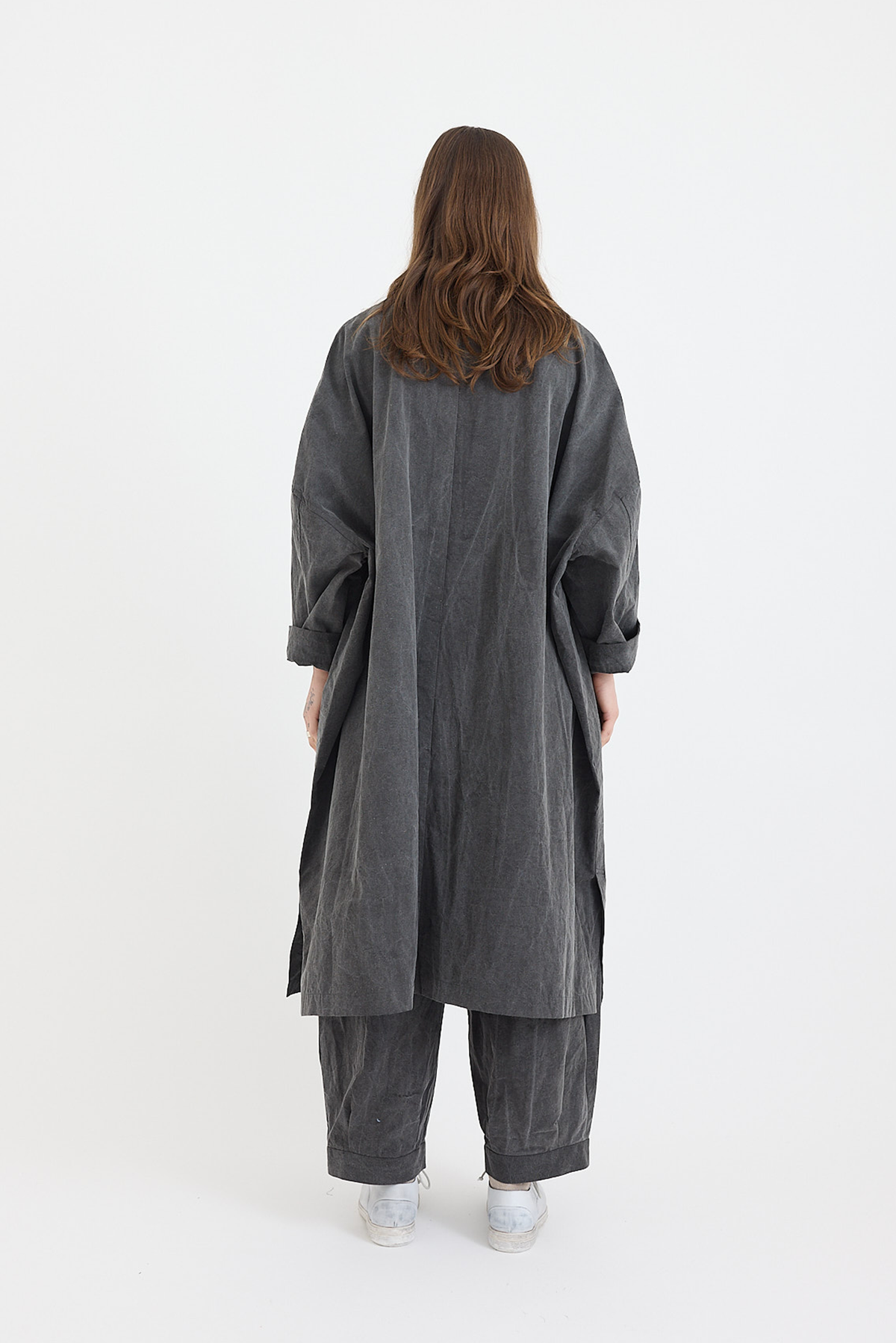 Deuxieme Classe Short Gown Coat Black Wool