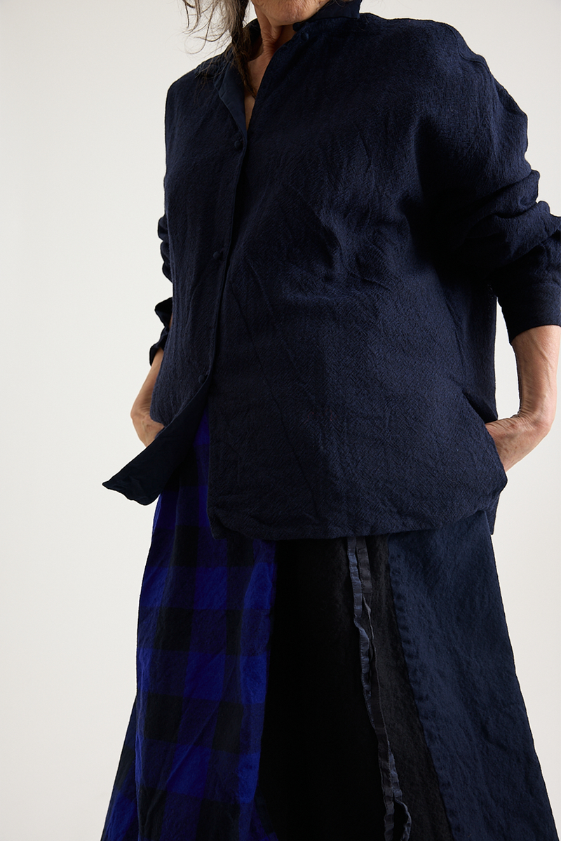 Daniela Gregis - Larga Reversible Jacket - Dark Blue – Scarlet Jones