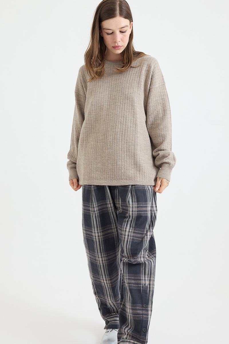 Lauren Manoogian - Line Quilt Crewneck - Dust