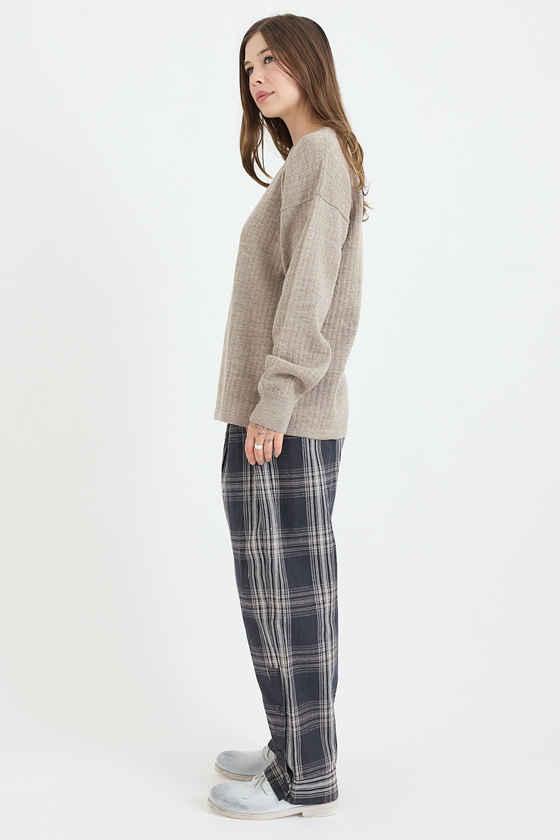 Lauren Manoogian - Line Quilt Crewneck - Dust