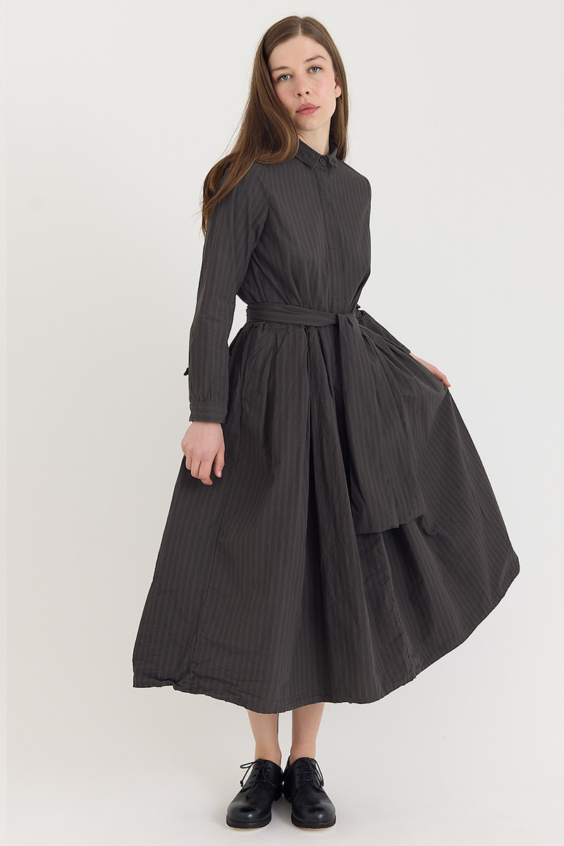 Bergfabel - Lena Dress - Moss Stripe