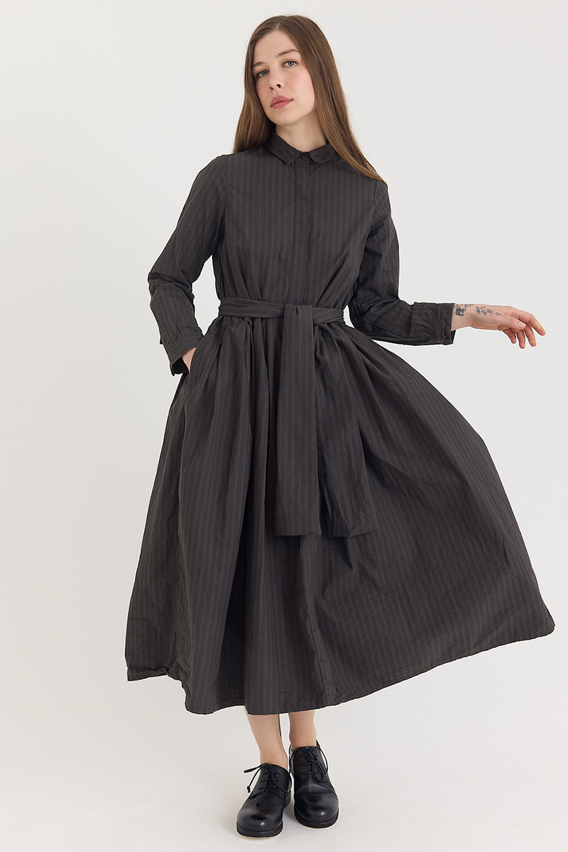 Bergfabel - Lena Dress - Moss Stripe