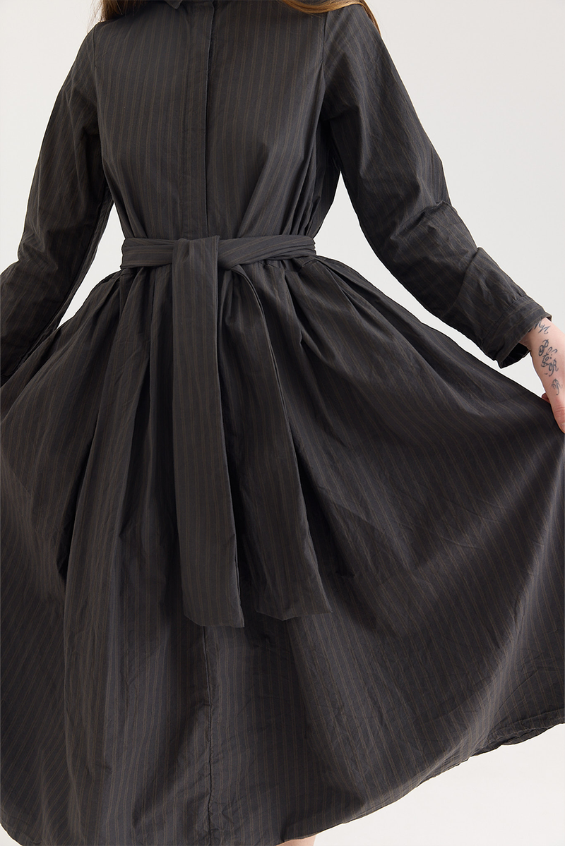 Bergfabel - Lena Dress - Moss Stripe