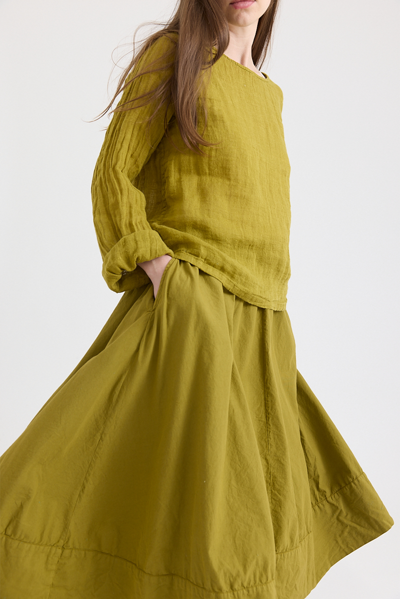 Metta - Ash A-line Skirt - Cotton Twill