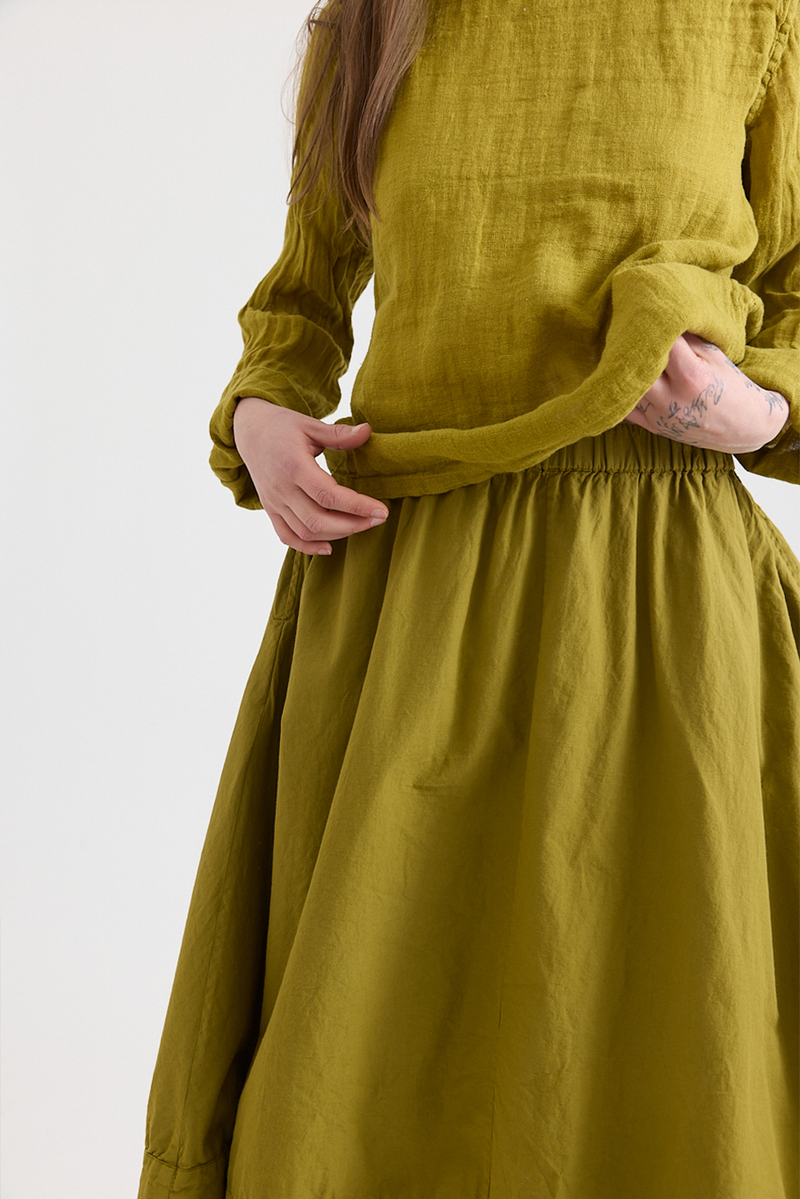 Metta - Ash A-line Skirt - Cotton Twill
