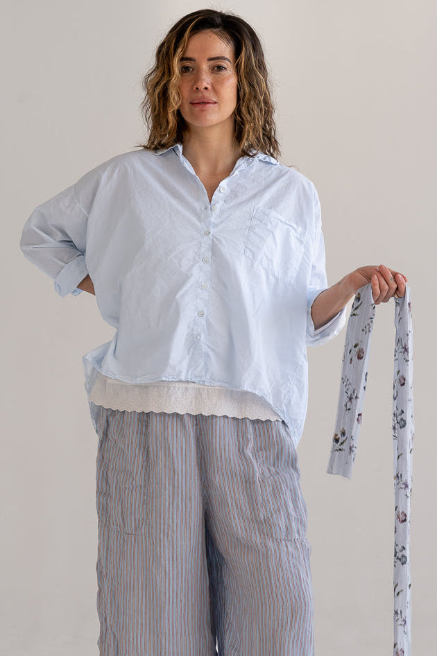 Metta - Indra Boxy Shirt - Fine Cotton Poplin