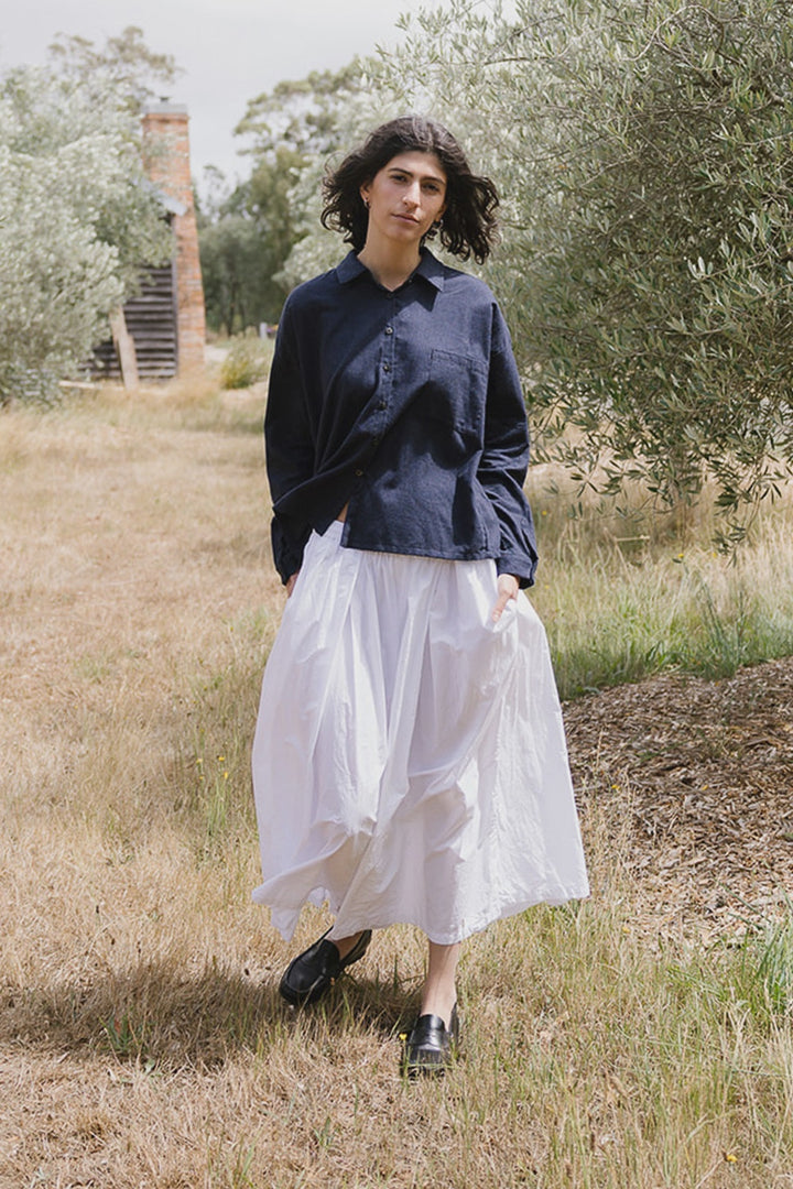 Metta - Cropped Indra Shirt - Viyella Cotton