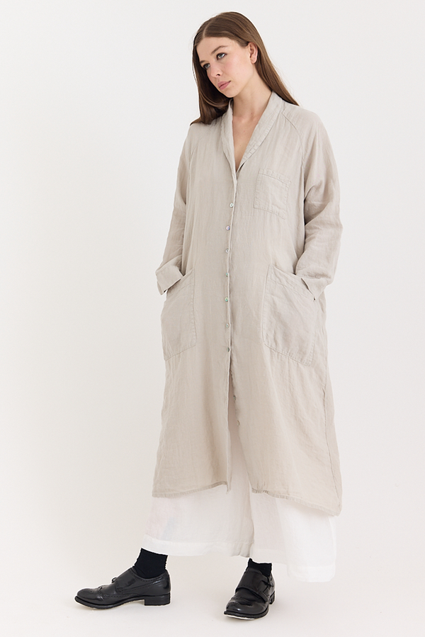 Metta - Linden Shirt Dress - Light Linen