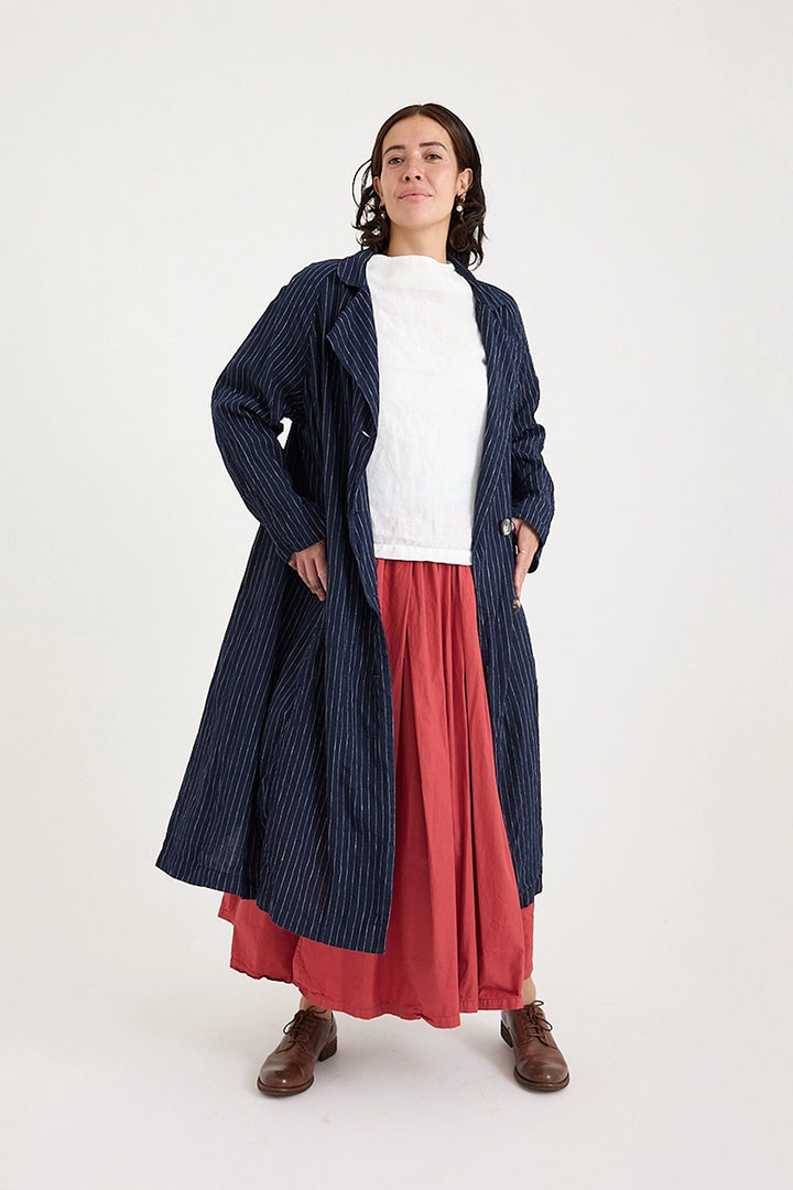 Metta - 1915 Unisex Duster Jacket - Pin Stripe