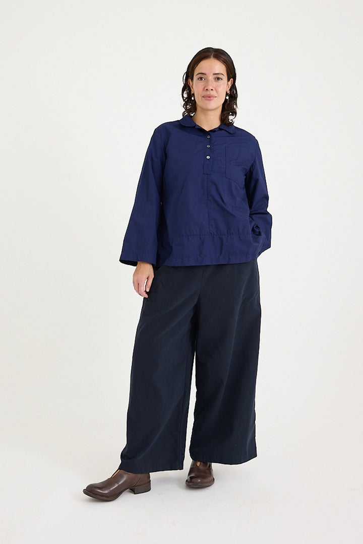 Metta - Aya Wide Pleat Pant - Brushed Cotton Twill
