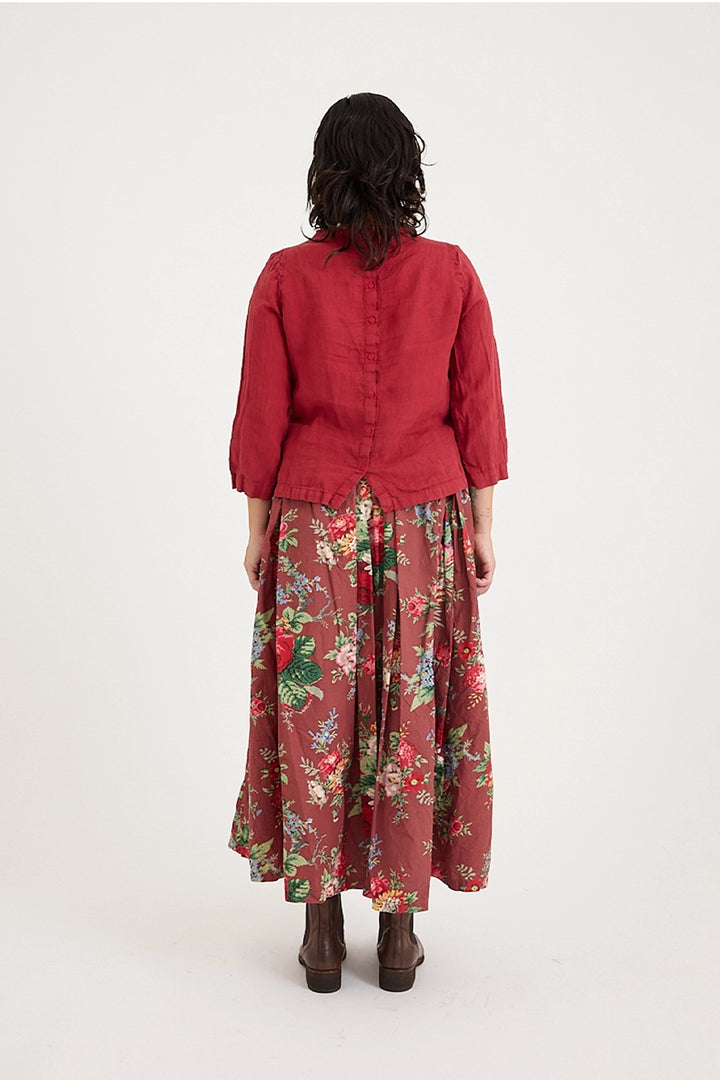 Metta - Emma Button Back Top - Light Linen