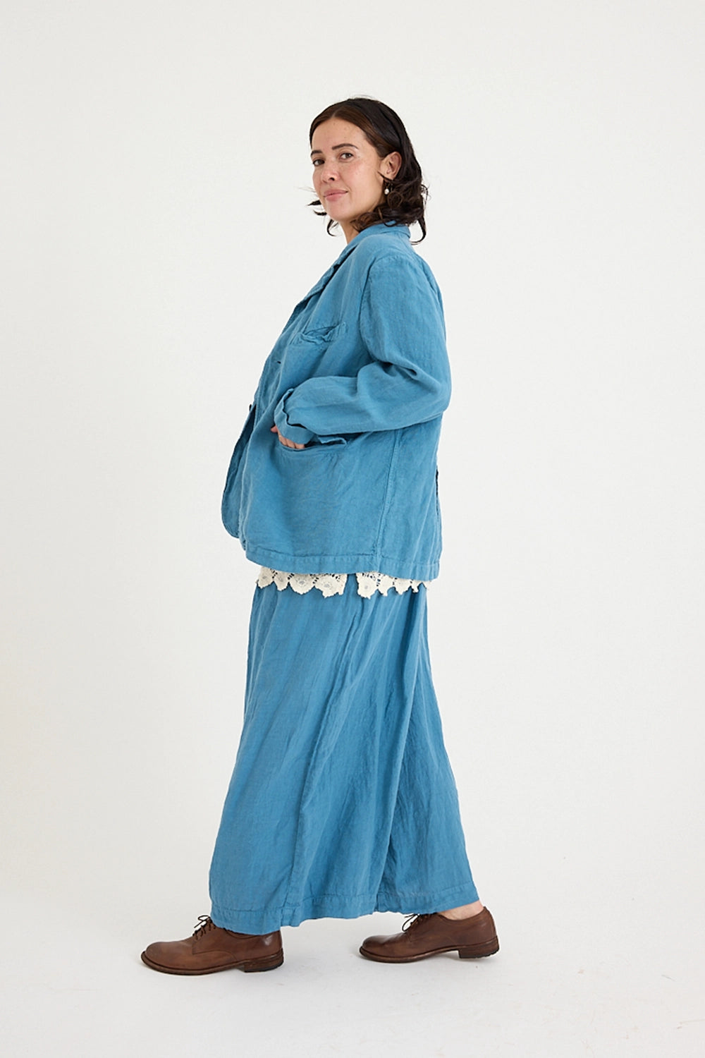 Metta - Hosta Wide Leg Pant - Light Linen
