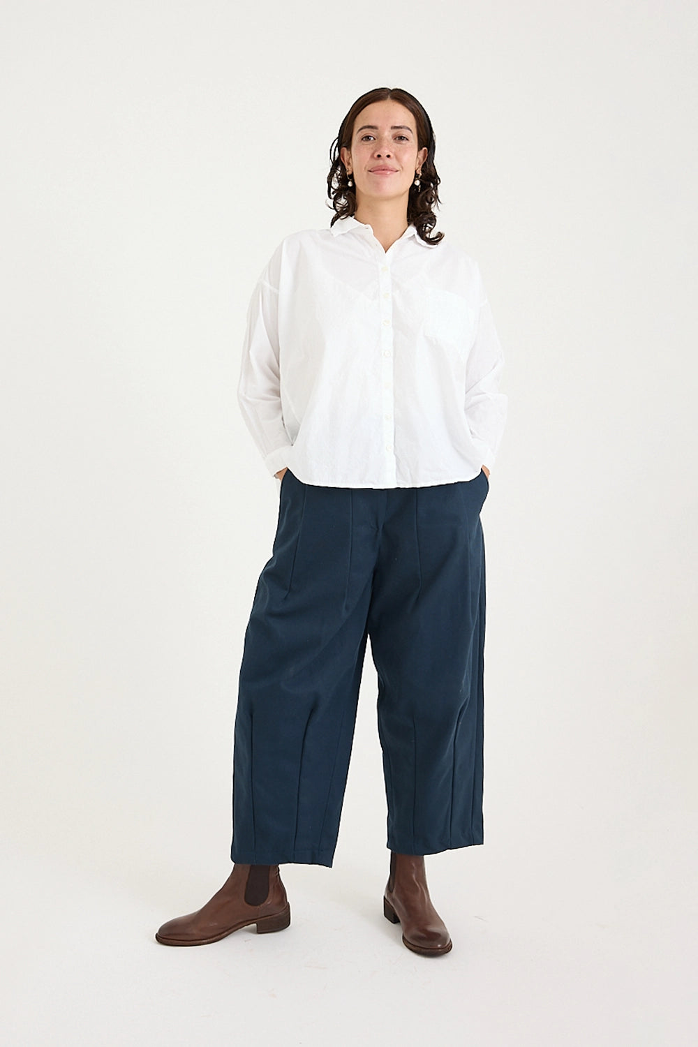 Metta - Indra Boxy Shirt - Fine Cotton Poplin