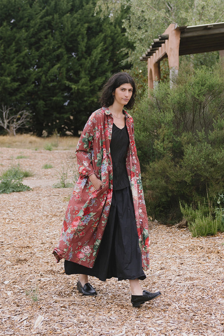 Metta - Oak Gathered Waist Dress - Sunset Garden Chintz