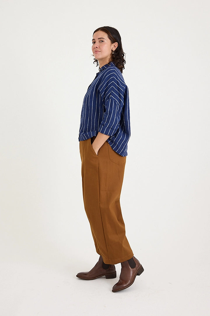 Metta - Rae Shirt - Pinstripe Linen