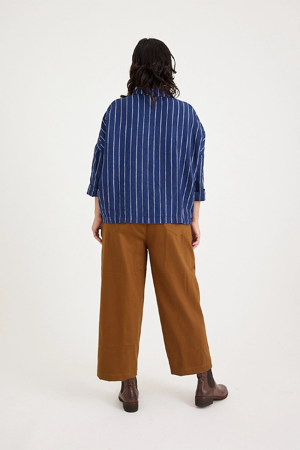 Metta - Rae Shirt - Pinstripe Linen