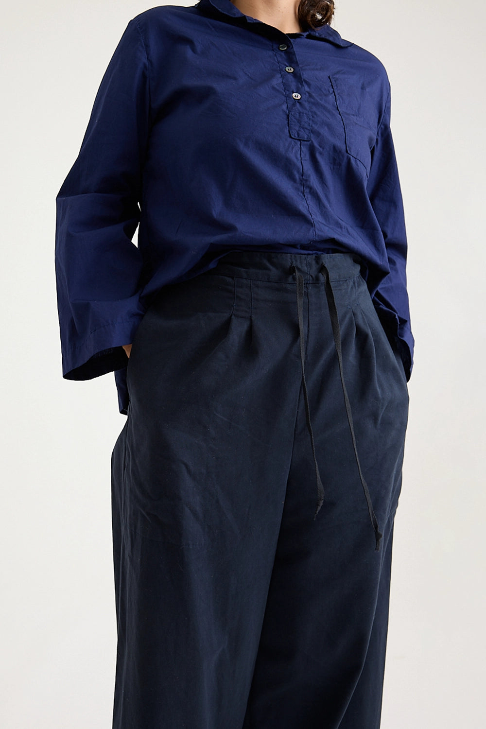 Metta - Aya Wide Pleat Pant - Brushed Cotton Twill
