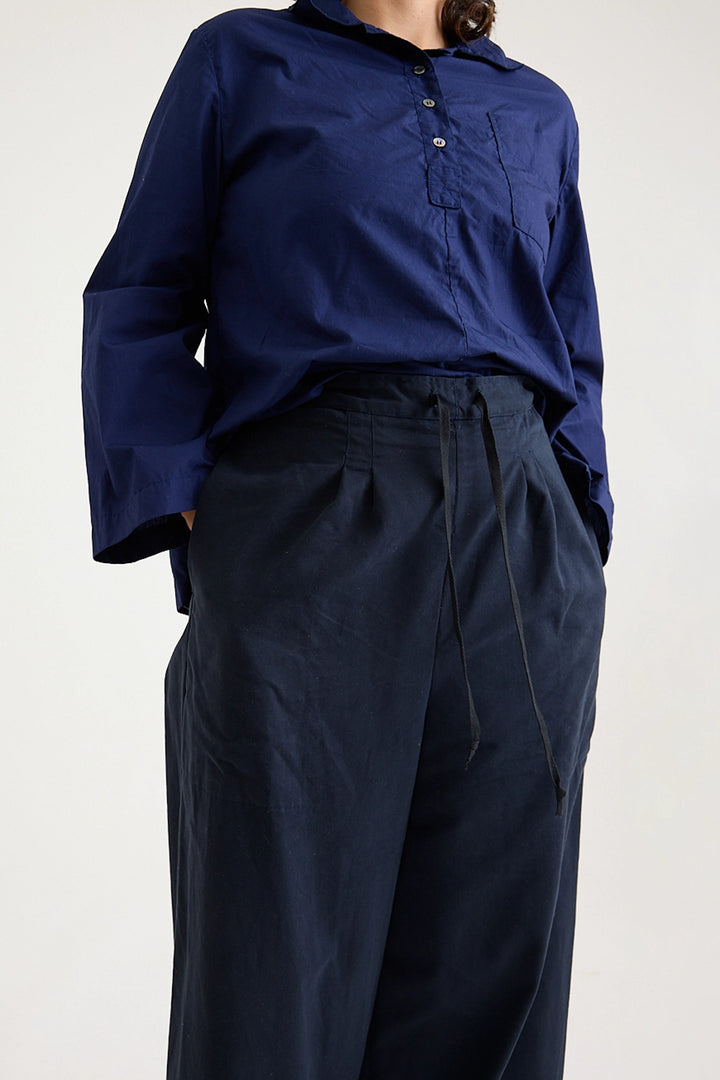 Metta - Aya Wide Pleat Pant - Brushed Cotton Twill