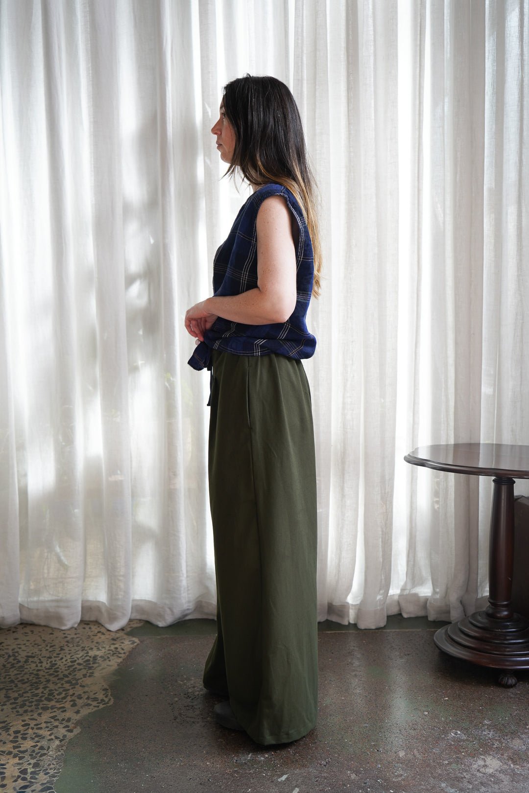Metta - Aya Wide Pleat Pant - Brushed Cotton Twill