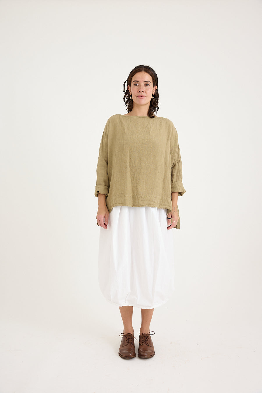 Metta - Sailor Boxy Top - Light Linen