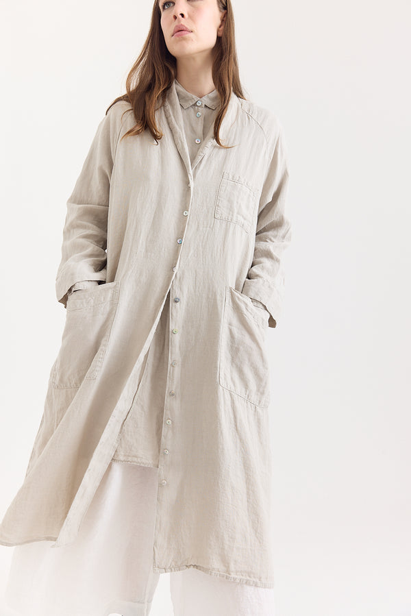 Metta - Linden Shirt Dress - Light Linen