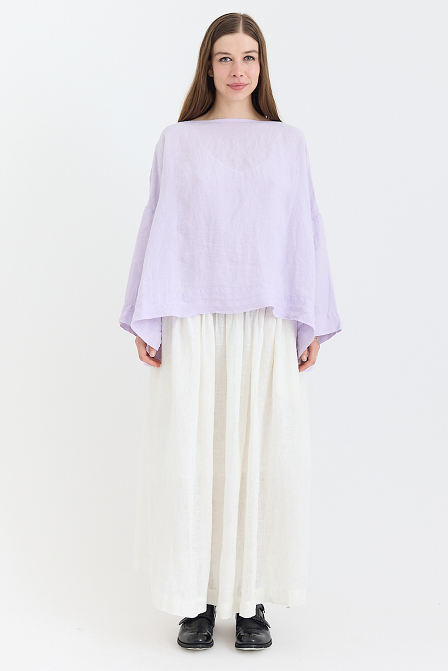 Metta - Sailor Boxy Top - Light Linen – Scarlet Jones
