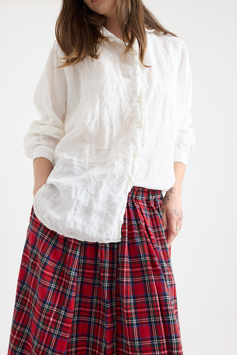 Metta - Ulla Skirt - Brushed Cotton - Red Tartan