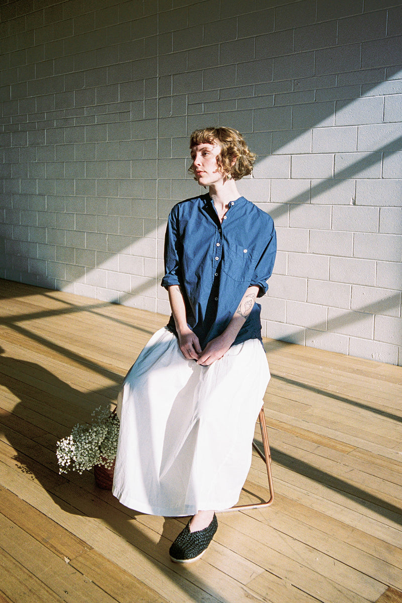 Metta - Italy Collarless Shirt - Cotton Poplin
