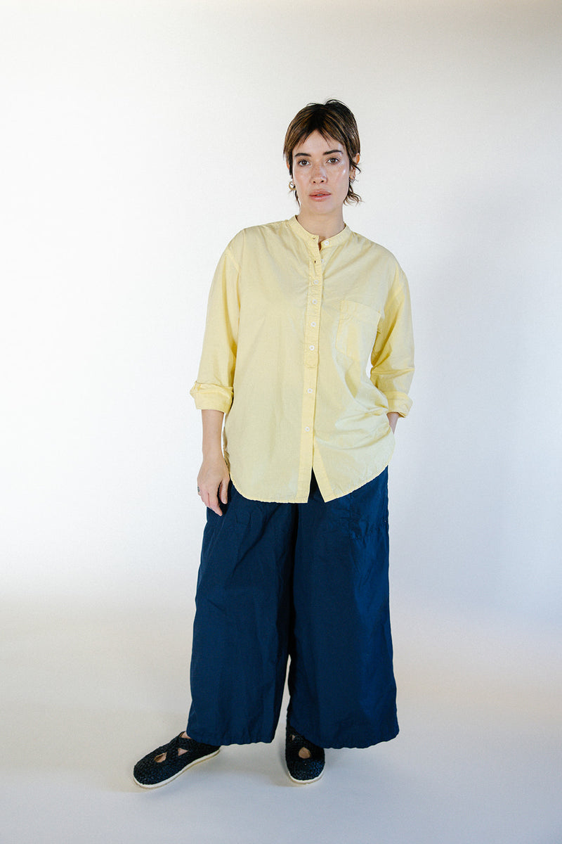 Metta - Italy Collarless Shirt - Cotton Poplin
