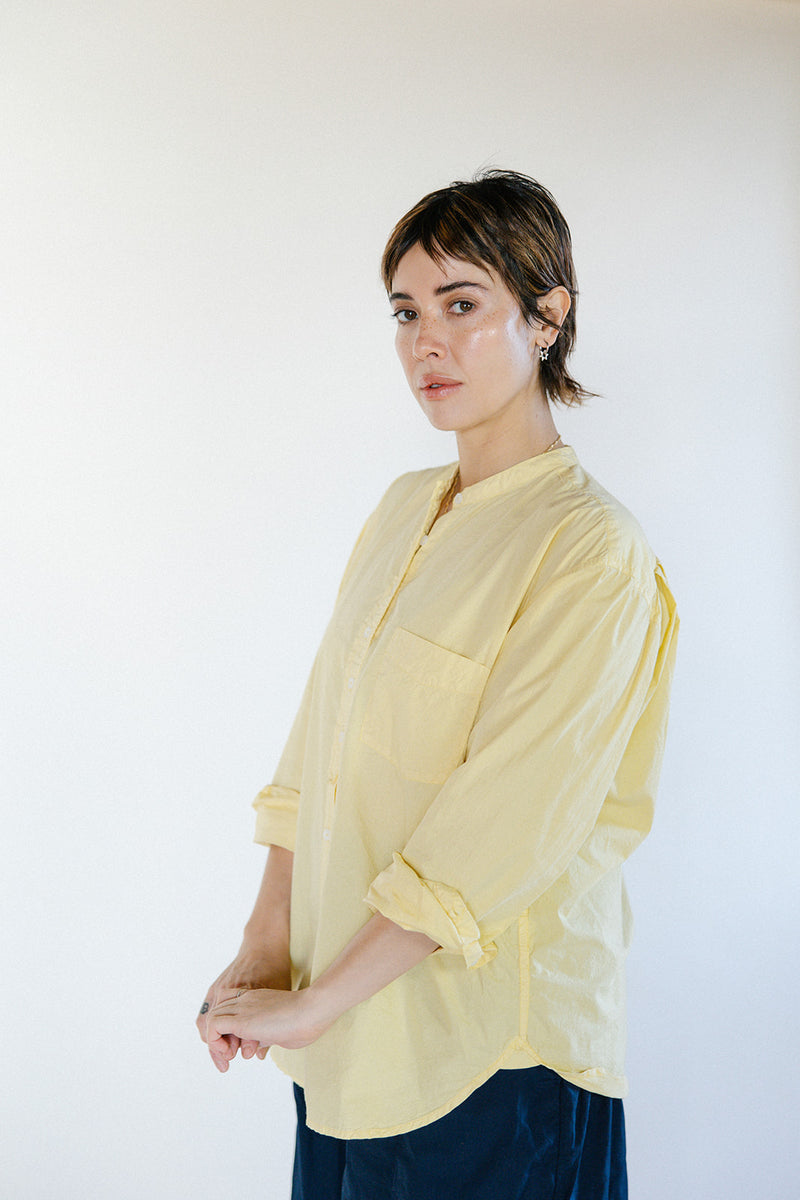 Metta - Italy Collarless Shirt - Cotton Poplin
