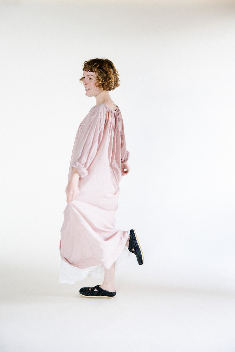 Metta - Elle Gathered Dress - Candy Stripe Cotton Voile
