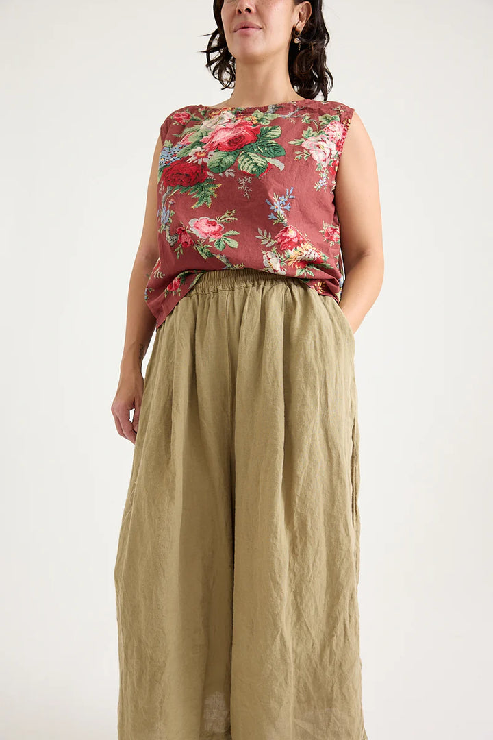 Metta - Hosta Wide Leg Pant - Light Linen