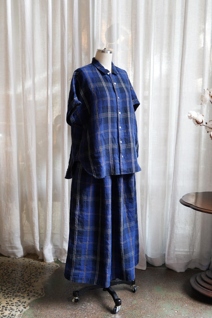 Metta - Pippi Short Sleeve Blouse - Tartan Check