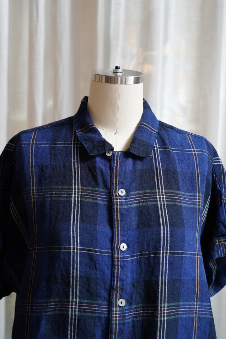 Metta - Pippi Short Sleeve Blouse - Tartan Check