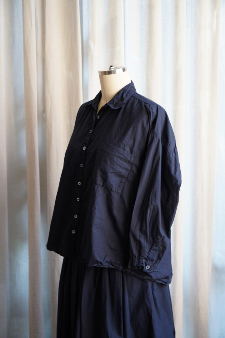 Metta - Indra Boxy Shirt - Fine Cotton Poplin