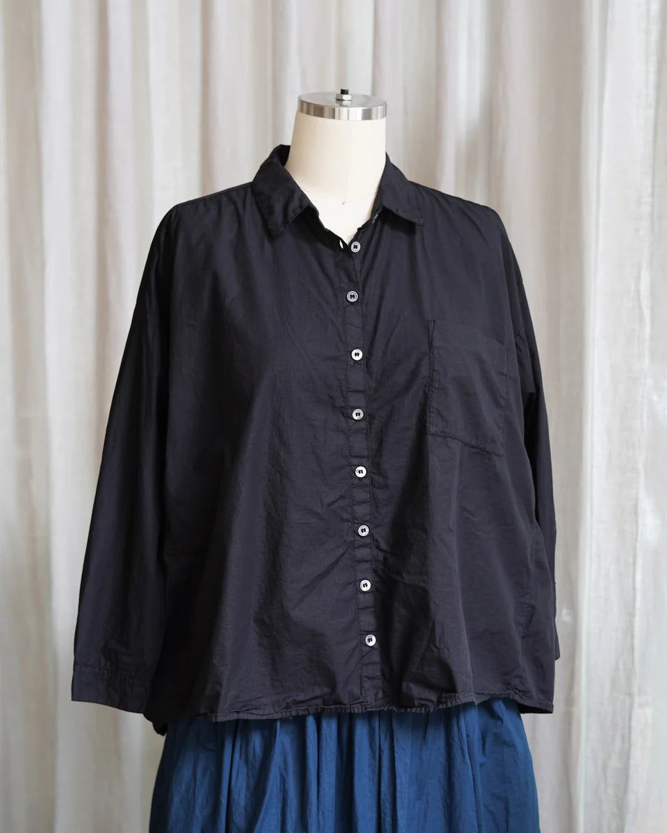 Metta - Indra Boxy Shirt - Fine Cotton Poplin