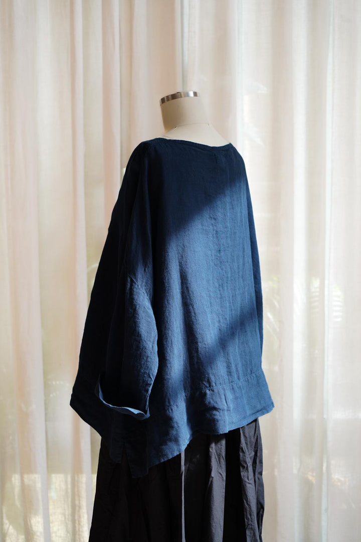 Metta - Sailor Boxy Top - Light Linen