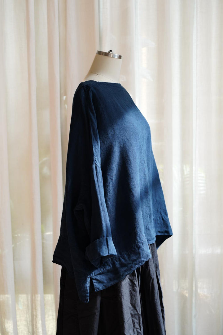 Metta - Sailor Boxy Top - Light Linen