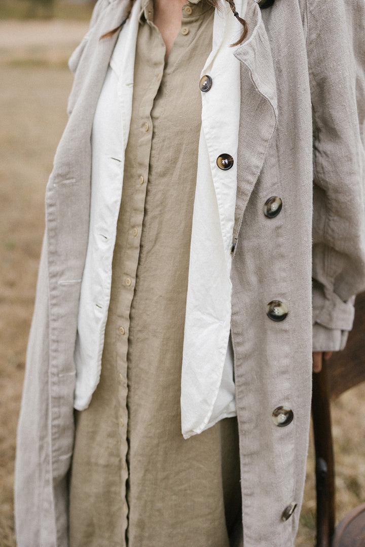 Metta - 1915 Unisex Duster Jacket - Thick Linen